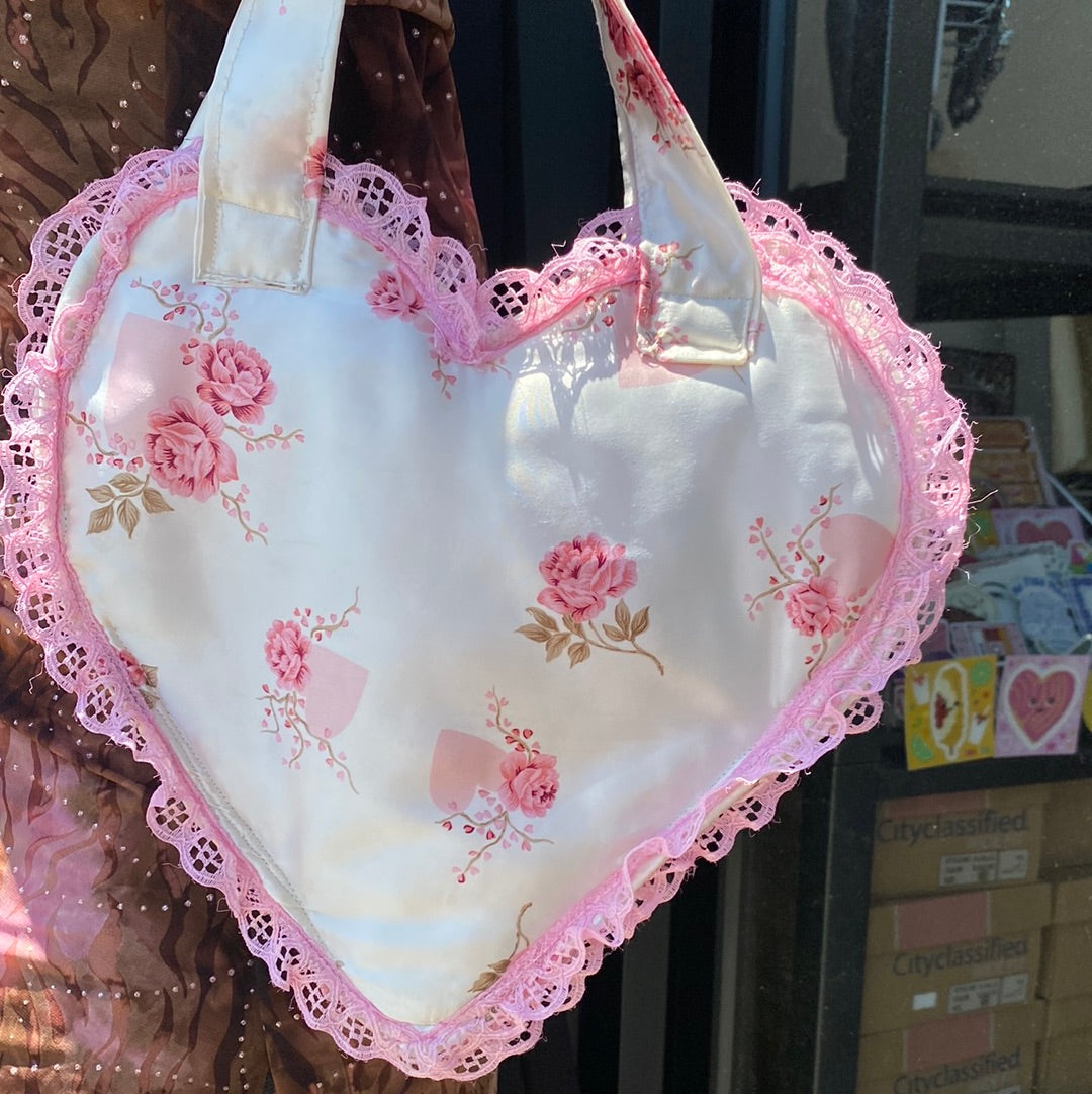 Handmade heart tote