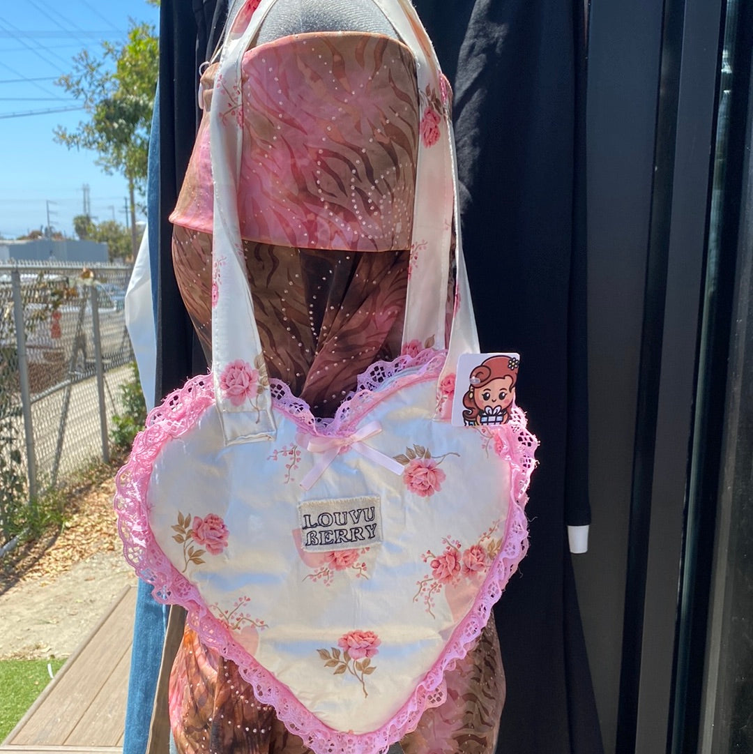 Handmade heart tote