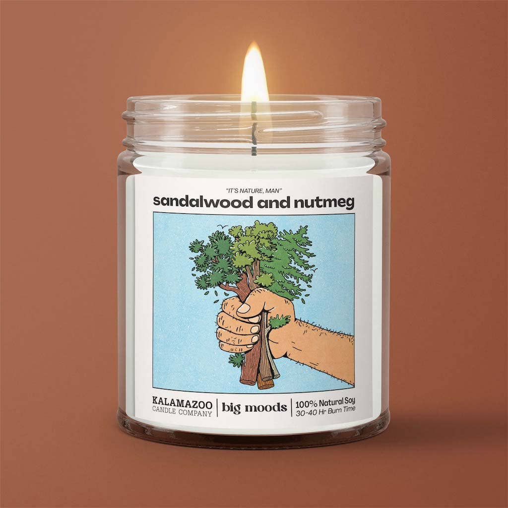 "It's Nature, Man" Sandalwood & Nutmeg - Luxury Soy Candle